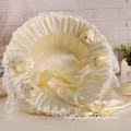 Whalesales bridal party lace satin decoration wedding flower girl basket for gift